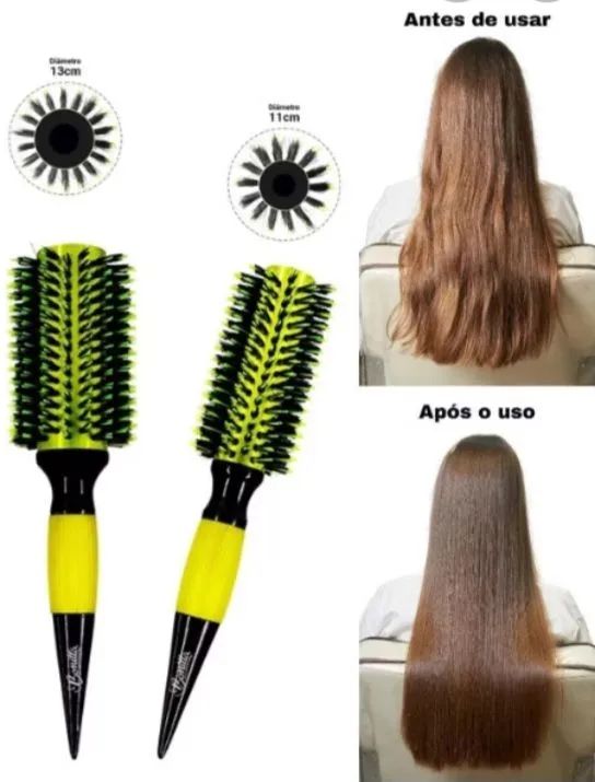 Kit 02 pc Escovas Profissionais De Cabelo Cerdas - Foto 3