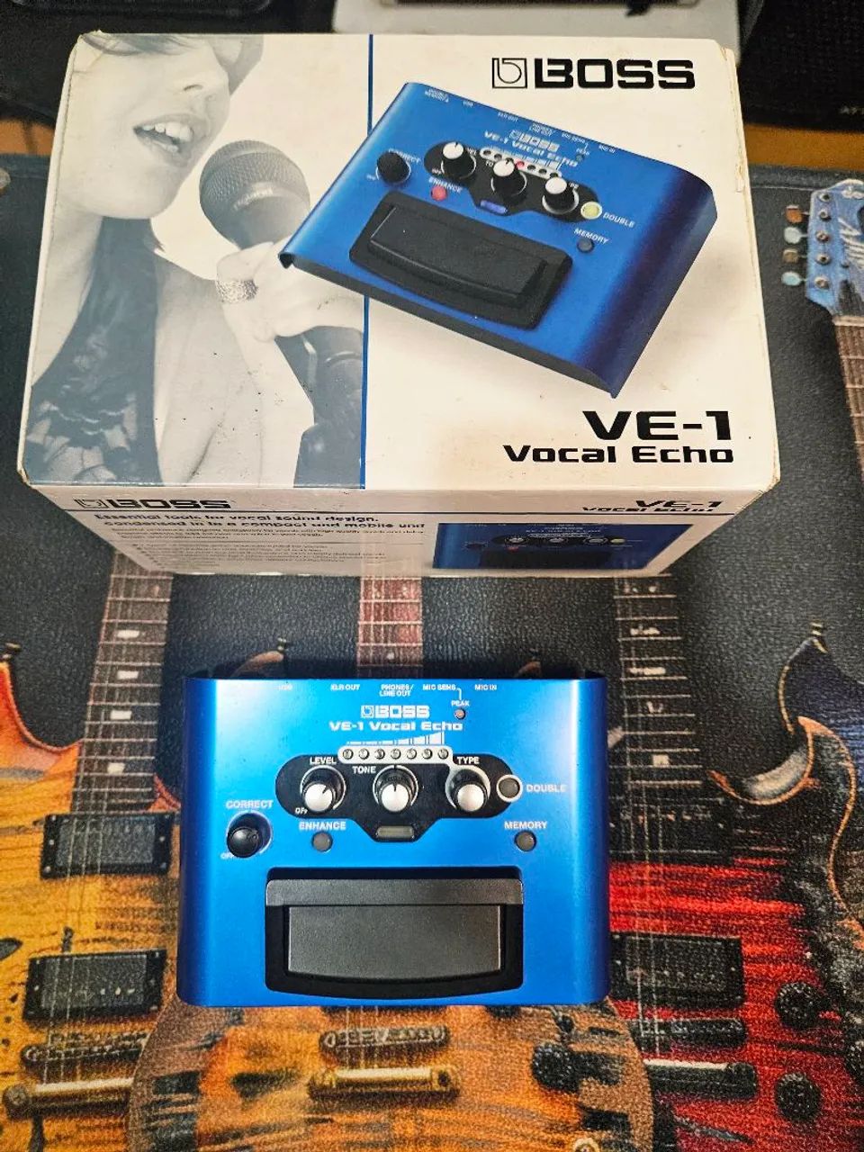 こっちゃ 　BOSS VE-1 Vocal Echo Pedal Processador Vocal Boss VE-1 Vocal Echo (Com Caixa Original