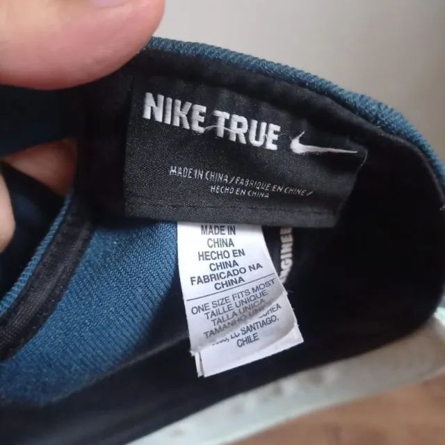 Boné nike original true snapback aba reta azul e verde água - Foto 4