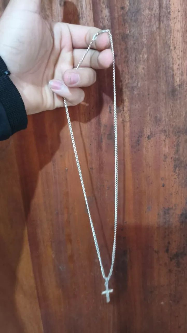 Corrente de prata 925 com pingente 