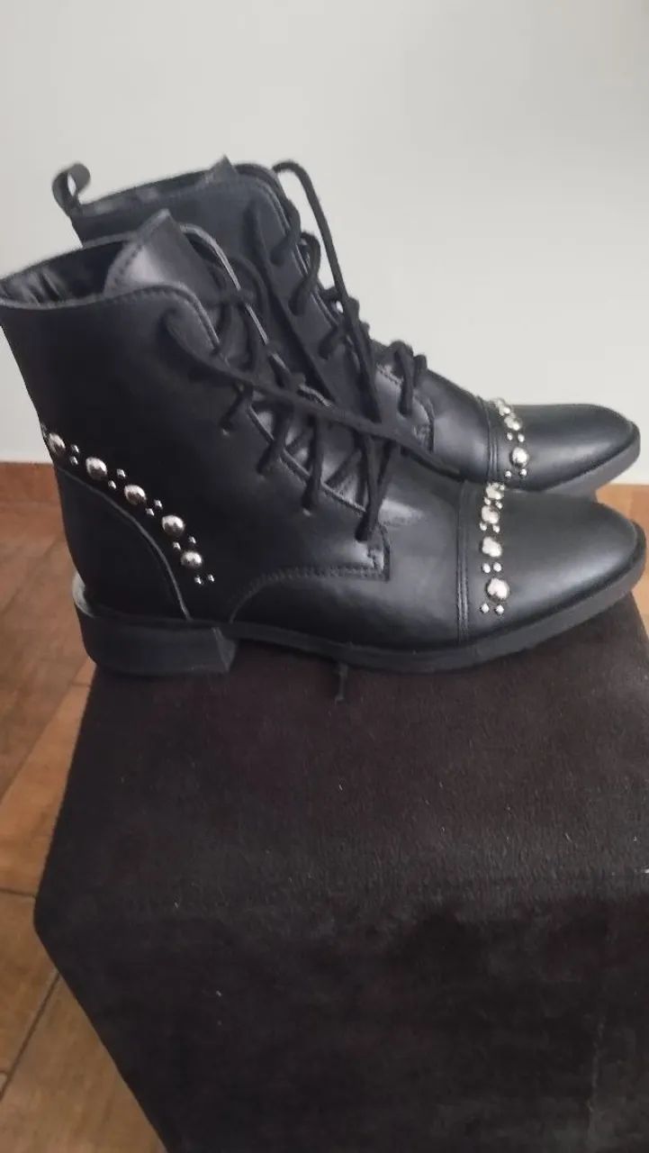Coturno feminino couro legítimo n35