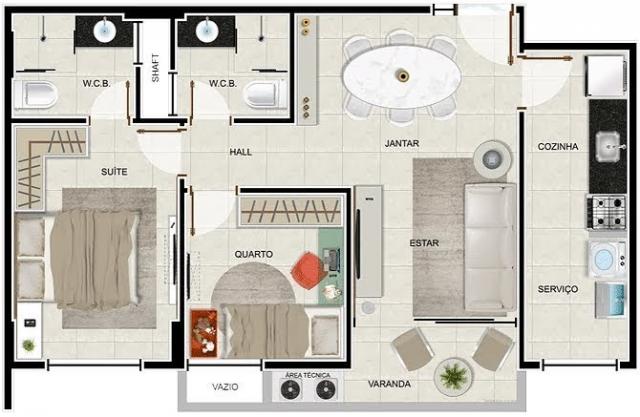 Apartamento à venda com 2 dormitórios em Jatiúca, Maceió cod:120 - Foto 3