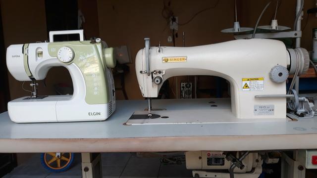 Máquina de costura reta singer
