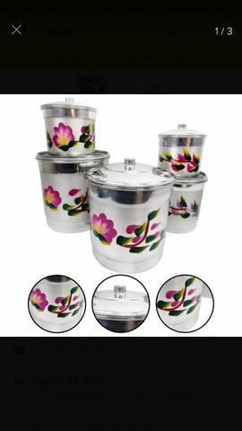 Conjunto pote mantimentos ALUMÍNIO