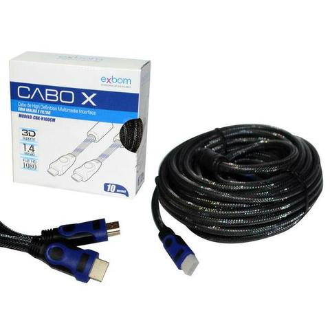 Cabo Hdmi 10m Blindado 1.4 Ethernet 10 Metros Full Hd 3d - Foto 2