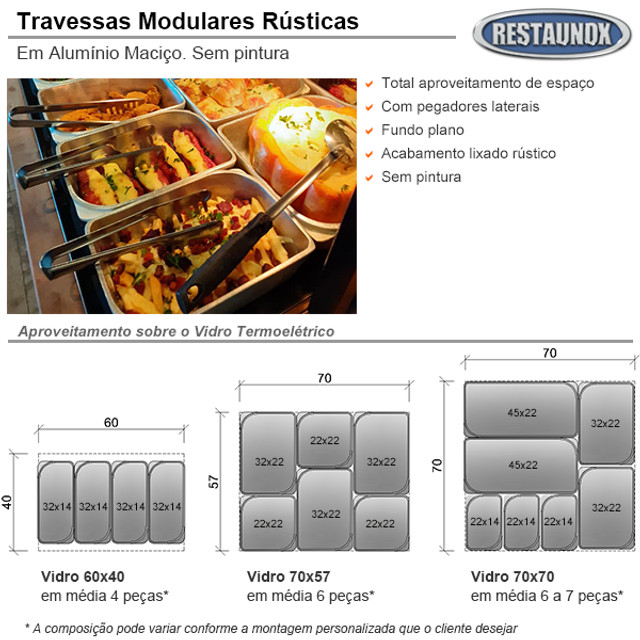 Travessas de Alumínio para Buffet - Foto 2