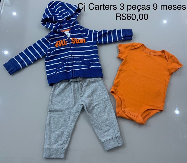 Conjunto Macacão bebê Carters 9 meses menino - Foto 2