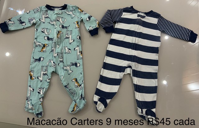 Conjunto Macacão bebê Carters 9 meses menino - Foto 3