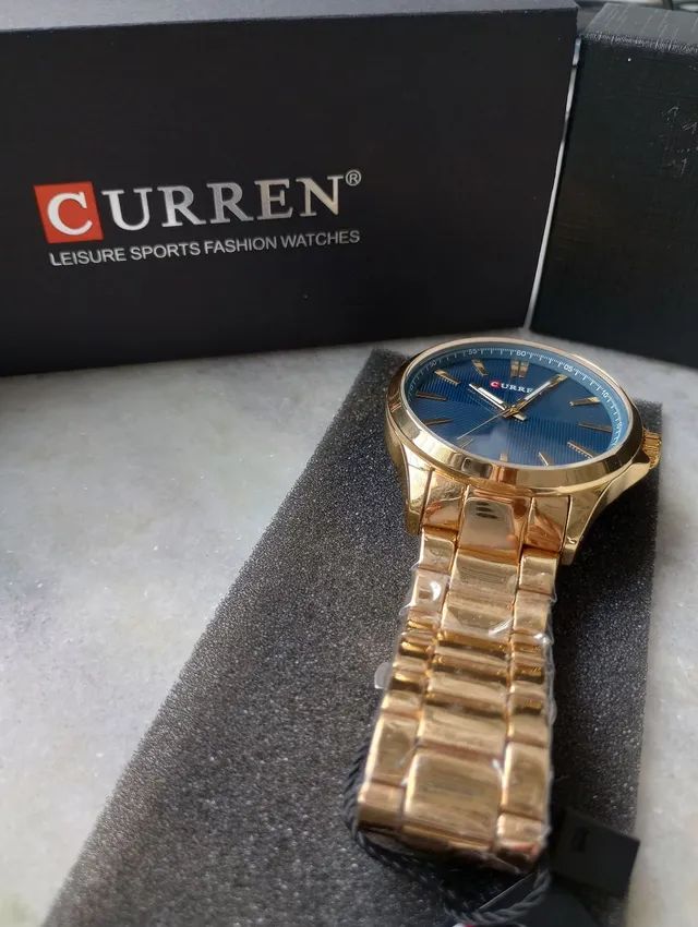 Relógio Masculino Dourado  - Foto 4