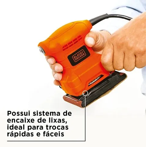 Lixadeira Orbital Black+decker Parede Quadrada Bs200 60hz