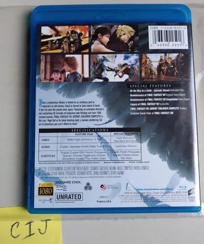 Final Fantasy VII Advent Children Complete -Praticamente novo- FF AC acc ffvii ff7 Blu-ray - Foto 2