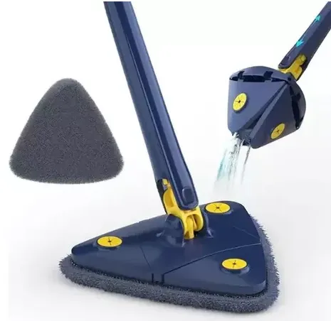 * Esfregão Mop Triangular 360 Com Refil Extra Rodo Giratório Lava/Seca Multiuso z631