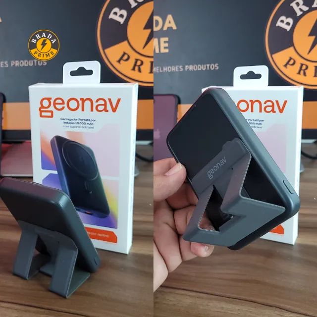 PB10MAGSG - Carregador Portátil com Suporte e Magsafe - Geonav - Loja Brada Prime - Foto 5