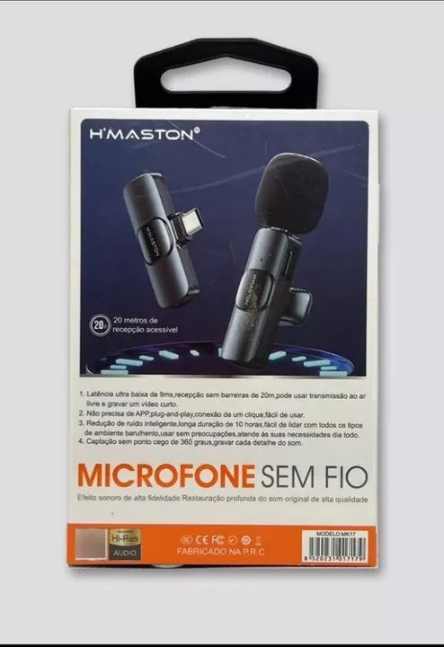 Microfone Sem Fio Tipo-c Lapela Celular Profissional - Foto 2