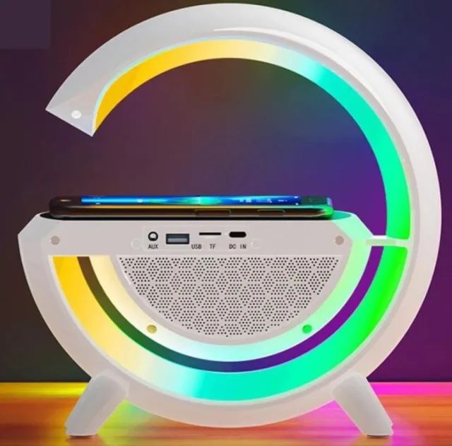 Caixa de som luminária e carregado de indução  - Foto 2