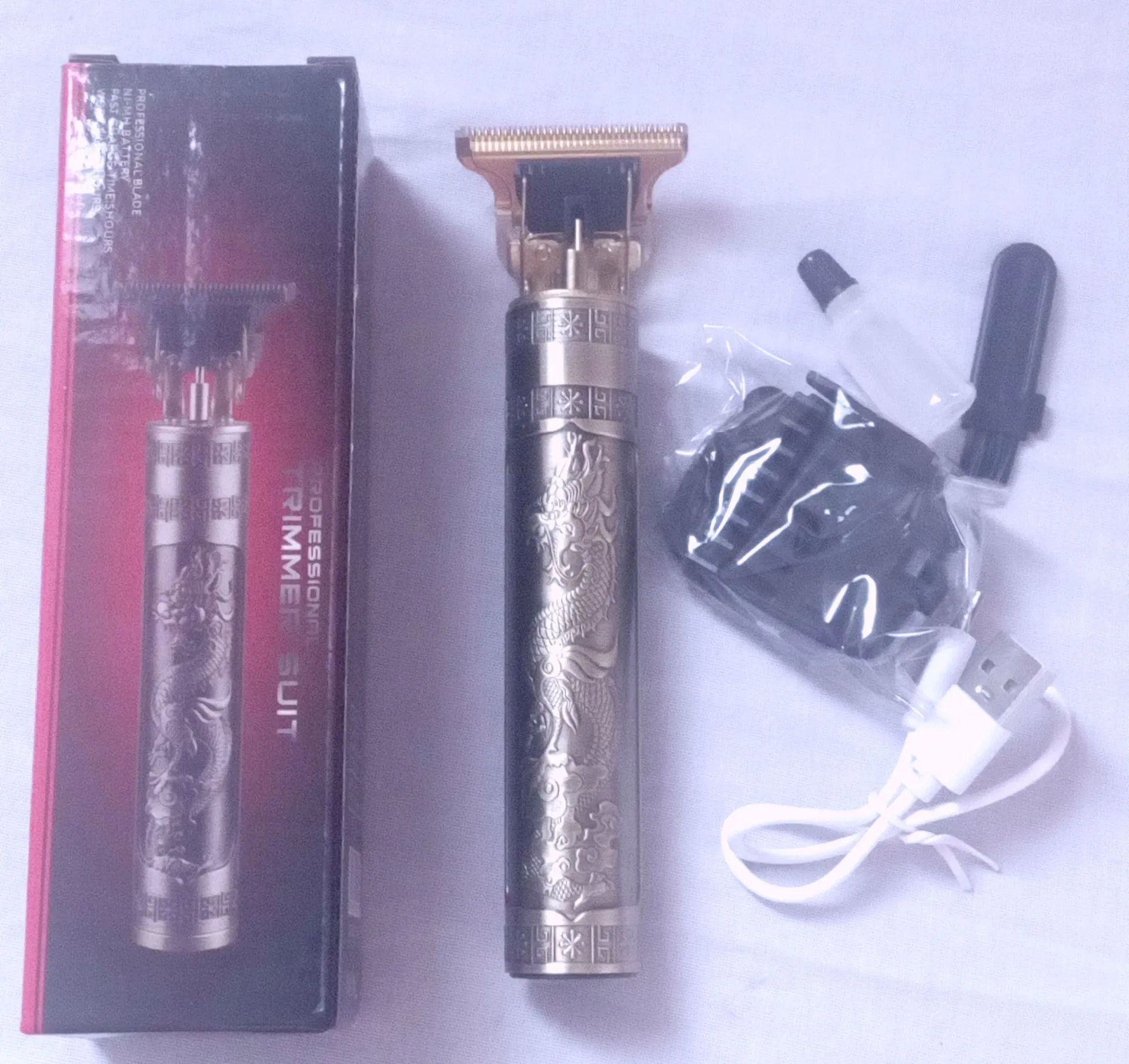 Máquina de Cortar Cabelo Profissional com Design de Dragão - Foto 2