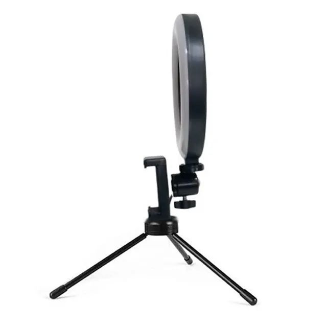 Luz Ring Light 16cm Tripé De Mesa Com Suporte Celular Gravar Vídeo - Foto 3