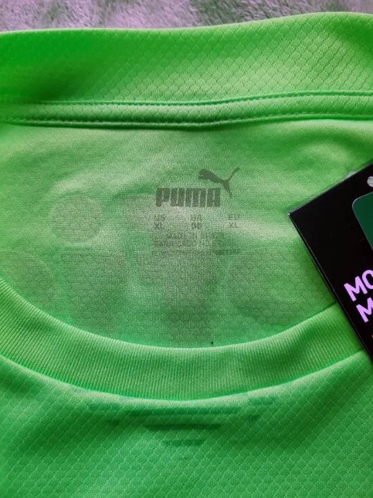 Camisa Goleiro Palmeiras Puma Verde Limão Tam. GG - Foto 4