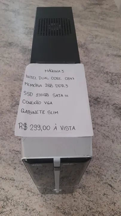 Computador Intel Dual Core C847 2GB e SSD 128GB Slim