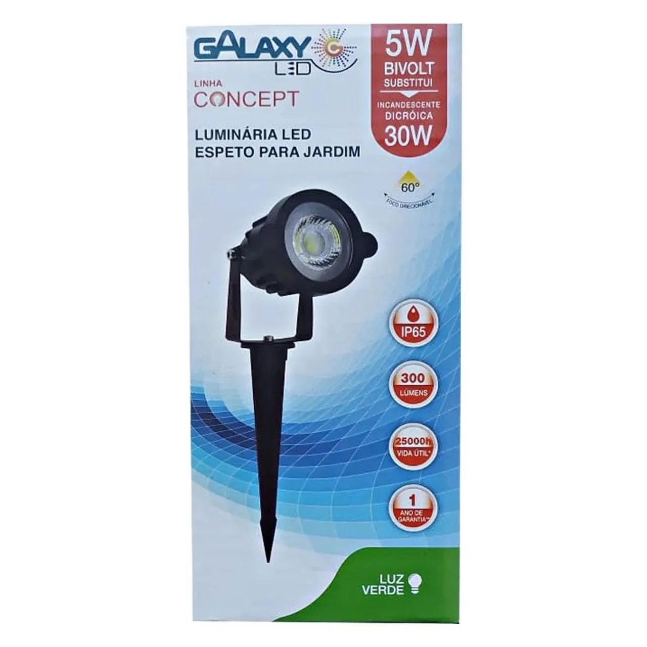 Espeto Para Jardim Luminária Led 5w Luz Verde<br>Bivolt Galaxy - Foto 2