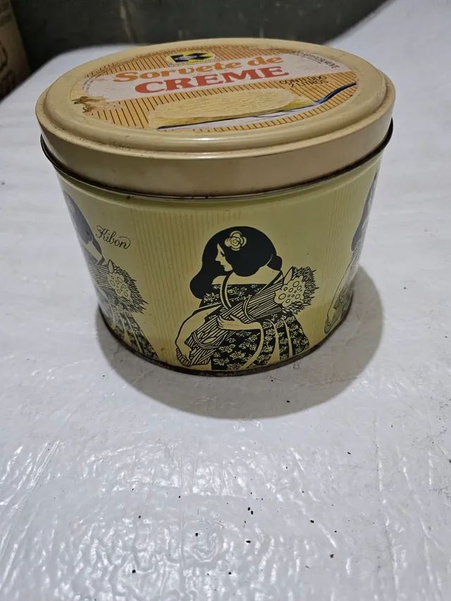Antiguidade lata sorvete kibom antiga ótimo estado - Foto 2
