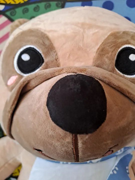 Vendo pelúcia cachorro Pug Médio<br>Tamanho: 40 x 30 cm - Foto 3