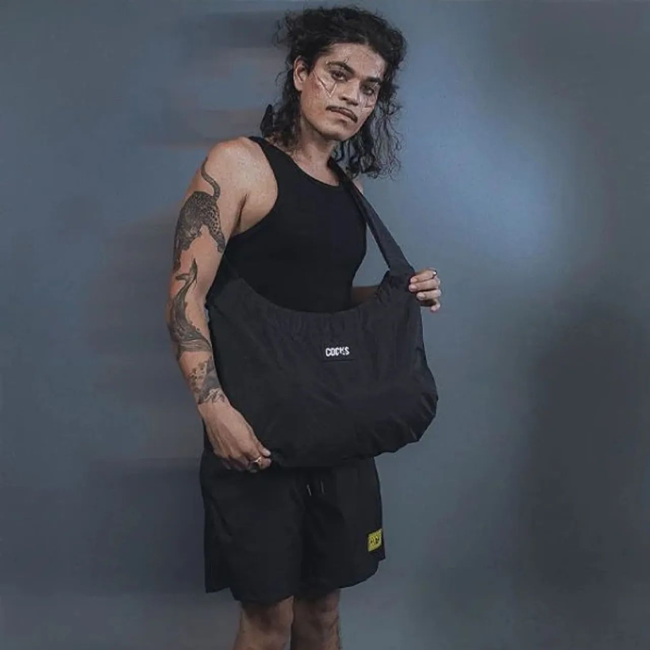 Bolsa streetwear de Ombro Preta - Estilo Tsuno bag - Foto 3