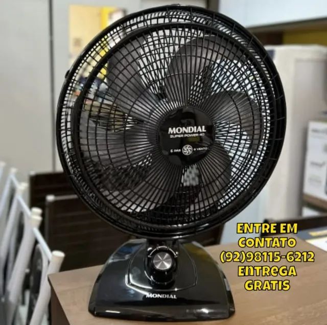 Ventilador de Mesa MONDIAL 110V, 30cm, 6 pás, Super Power - VSP-30-B - Foto 3