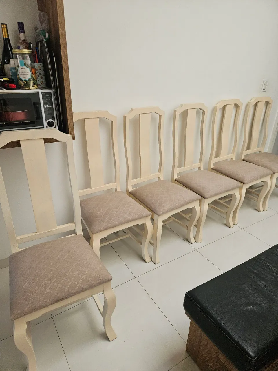 Conjunto de 6 Cadeiras de Jantar Elegantes