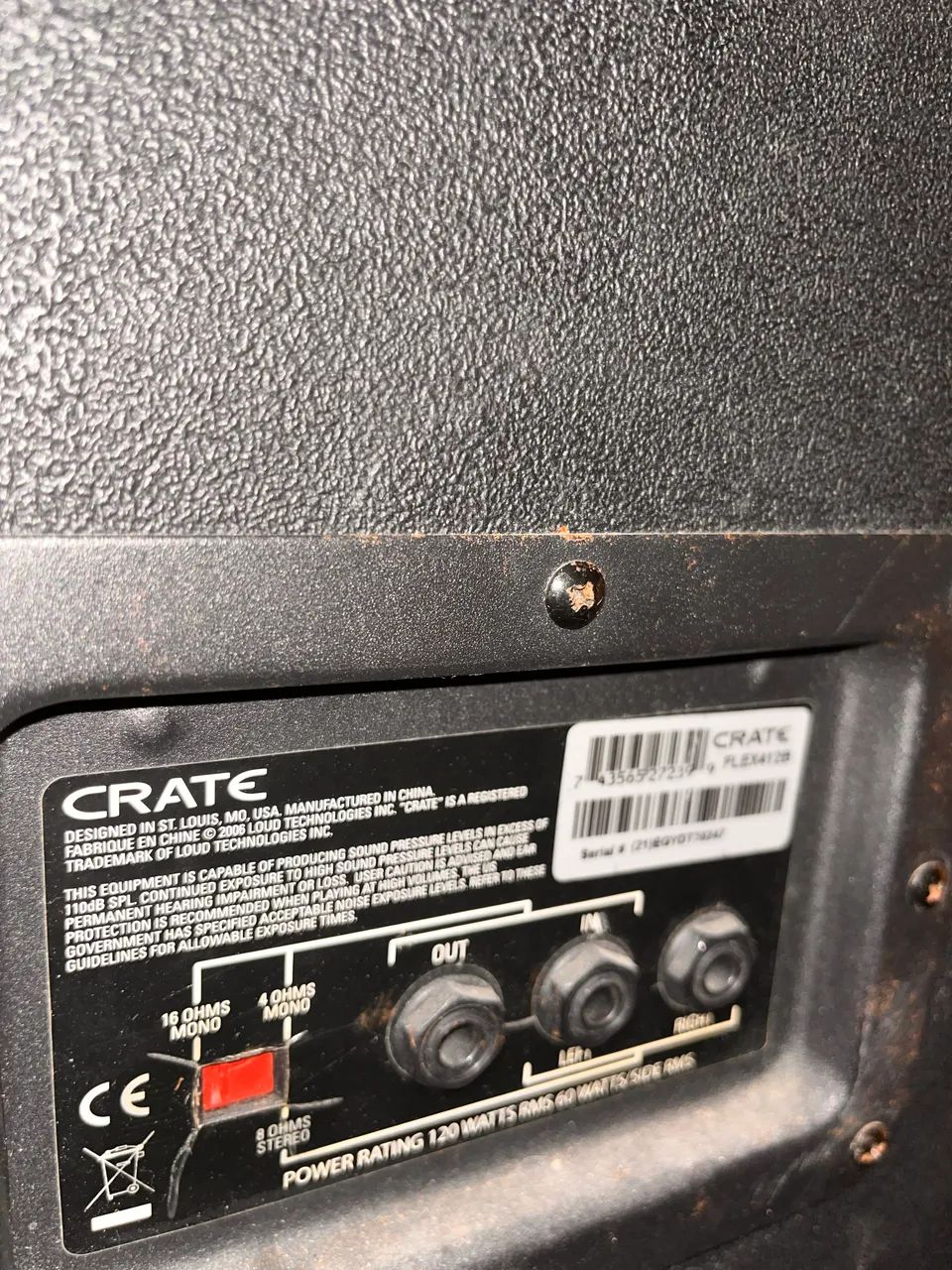 Gabinete de Guitarra Crate FLEX412B 4x12 - Instrumentos musicais
