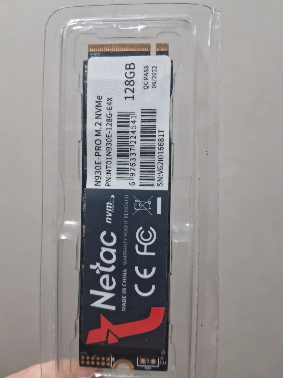 Ssd nvme 128gb windows 11 ja instalado