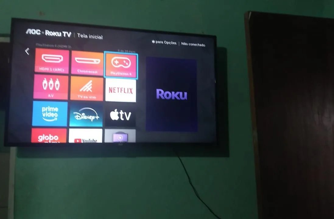 TV AOC Roku Smart TV Tela Inicial