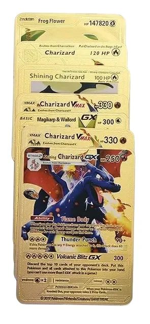 KIT 27 CARTAS AVULSAS DE POKÉMON PADRÃO GOLD EM INGLÊS - Foto 3