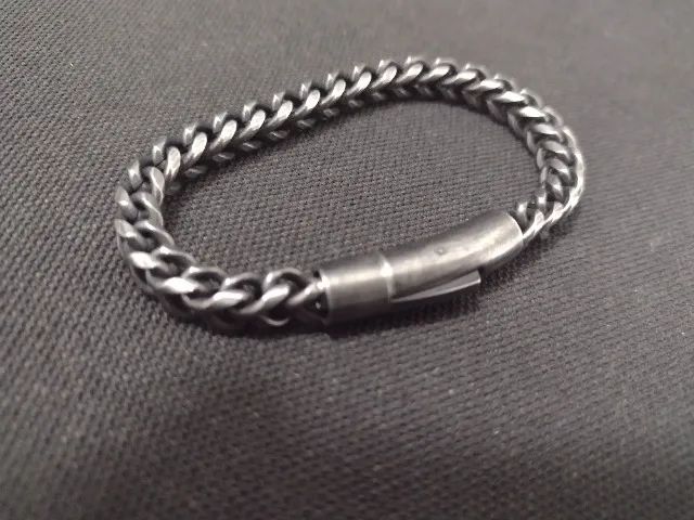 Pulseira motoqueiro, rock, aço, 18,5 cm