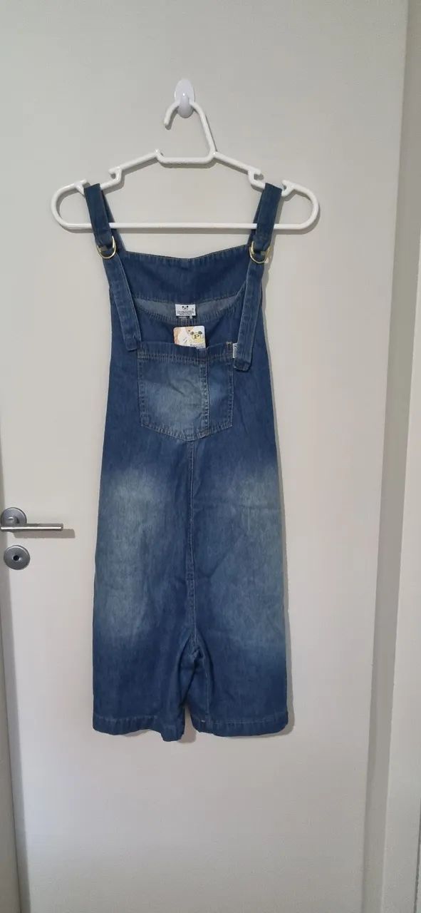 Macacão Jeans Feminino Gestante
