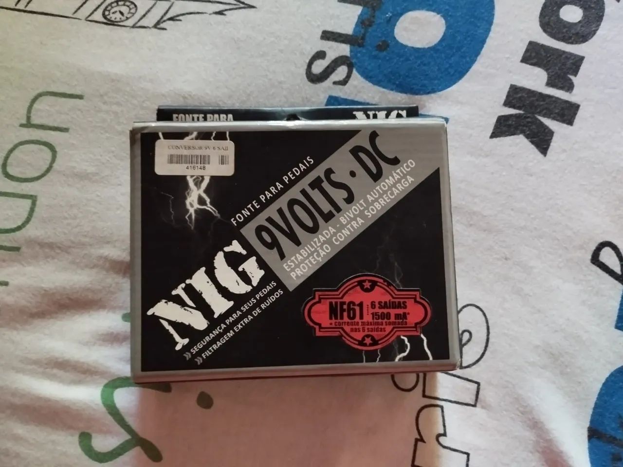 Pedal de guitarra com fonte 9v e dois cabos p10 - Foto 5
