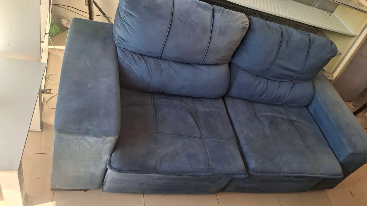 SOFÁ RETRATIL E RECLINAVEL SEMI-NOVO - Foto 4