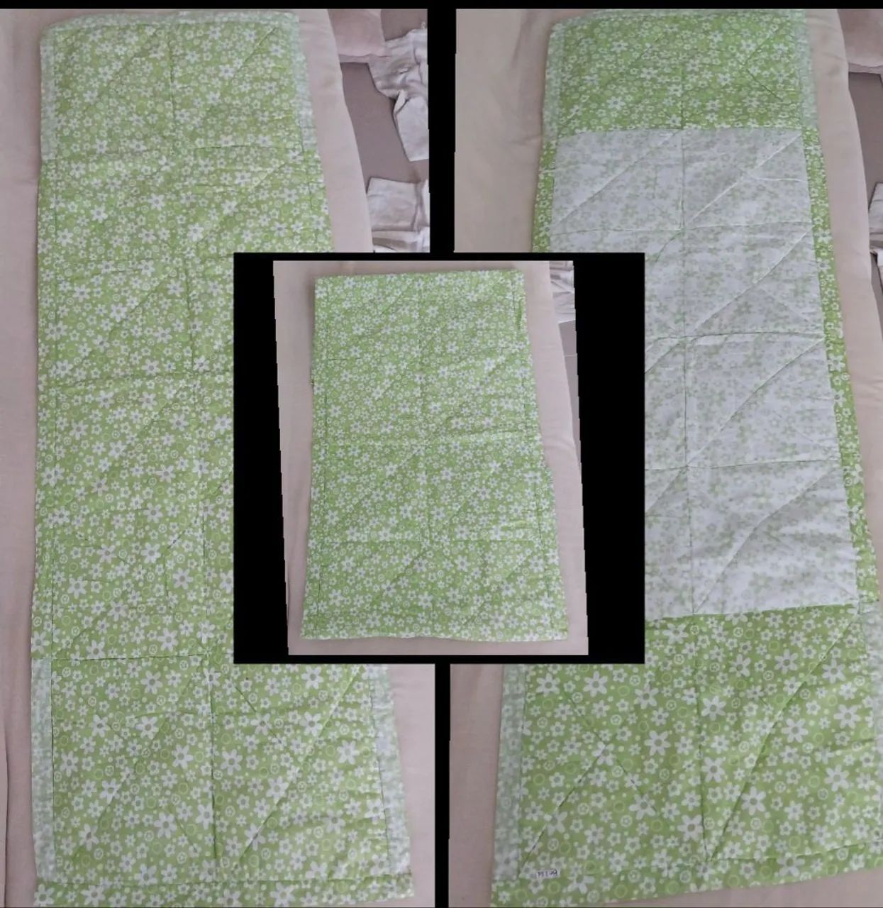 Novo! Jogo de sala (09 itens)! Conj 01 Manta Gde/04 pqs (Dupla face)/04 capas almofadas - Foto 3