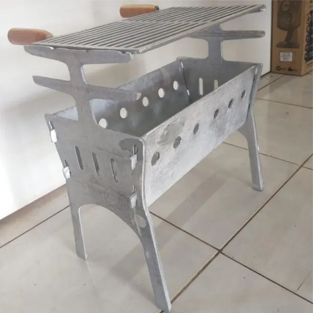 Churrasqueira Aluminio Fundido Média Desmontavel Aproveite - Foto 3