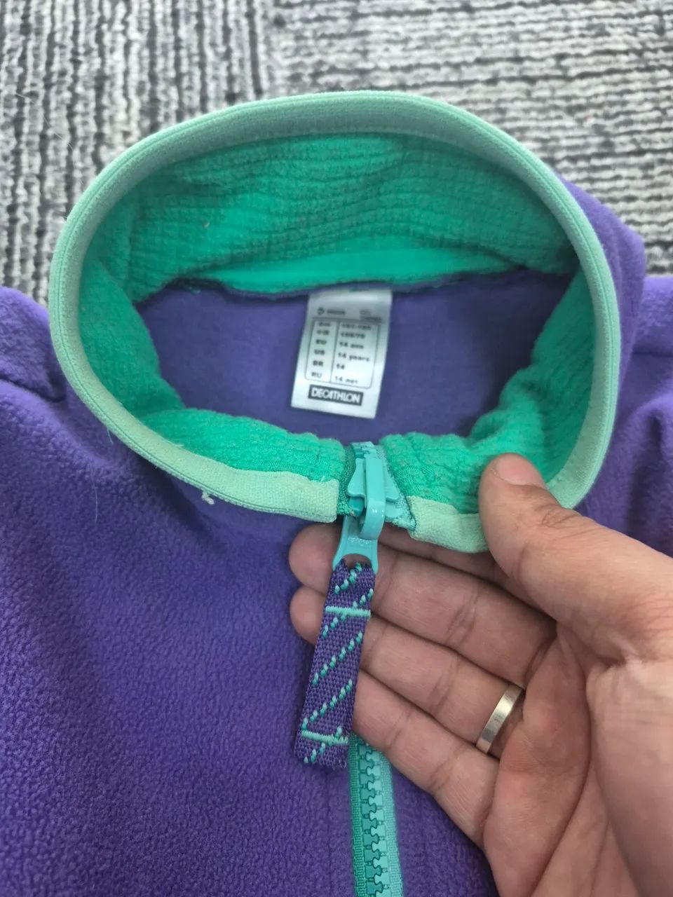 Fleece Quechua Azul e Roxo - Foto 3
