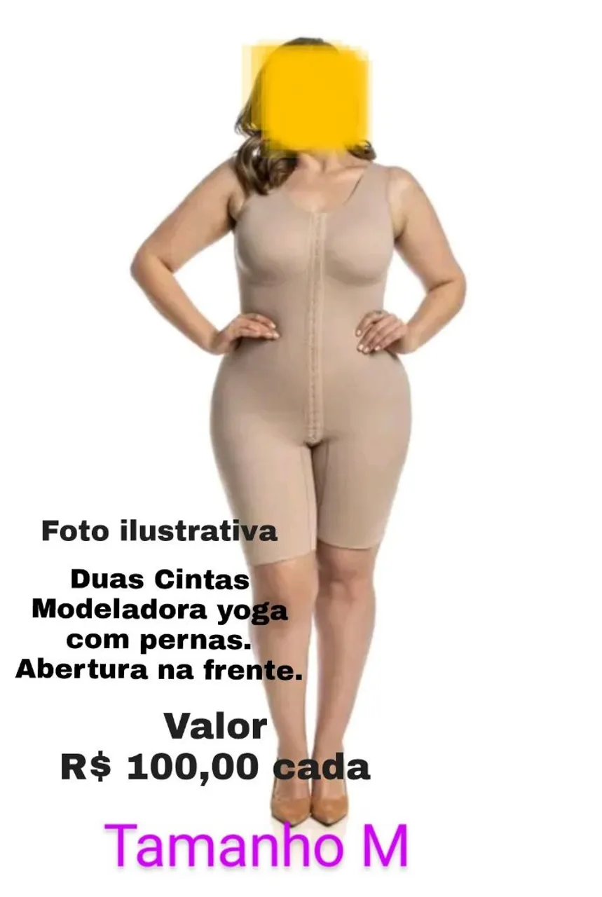 Modeladora Yoga com Pernas - Tamanho M. 01 Body Amarração