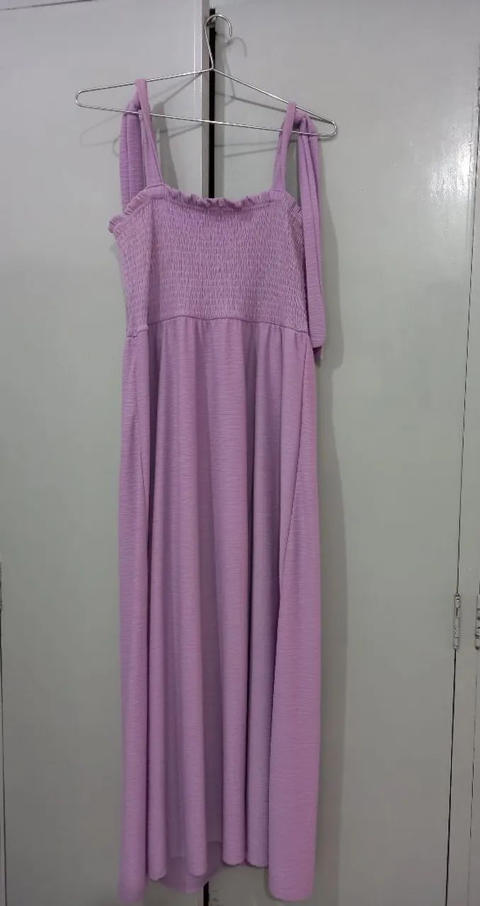 Vestido longo lilás