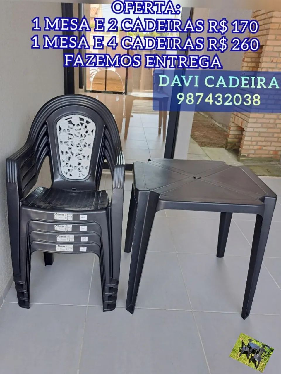 CONJUNTO DE MESA COM CADEIRA SYE.D KM.FU SK.E ENTREGO HOJE 