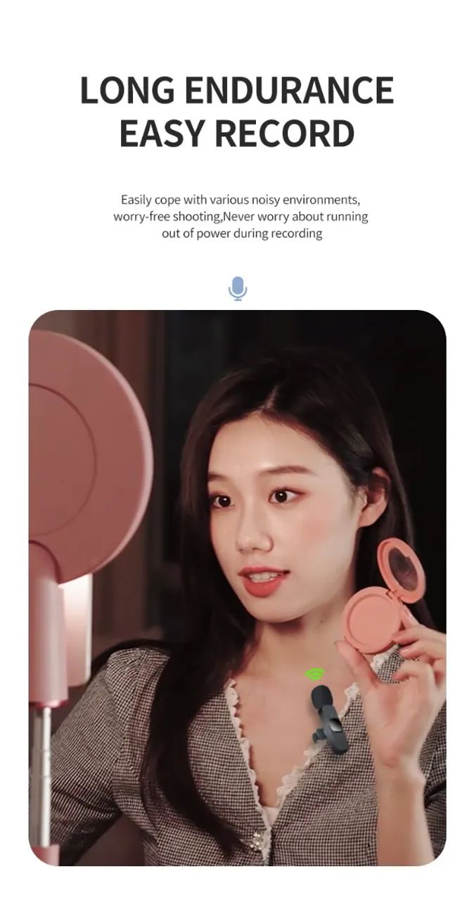 Microfone Lapela Sem Fio Android Usb C Type C Gravação de Vídeo  Arduino COD-AP149   - Foto 6