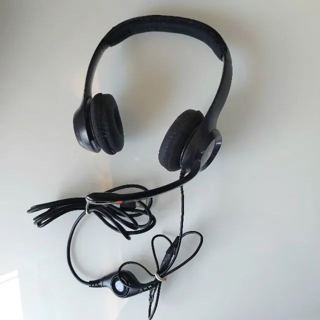 Fone Headset Com Fio USB Logitech H390
