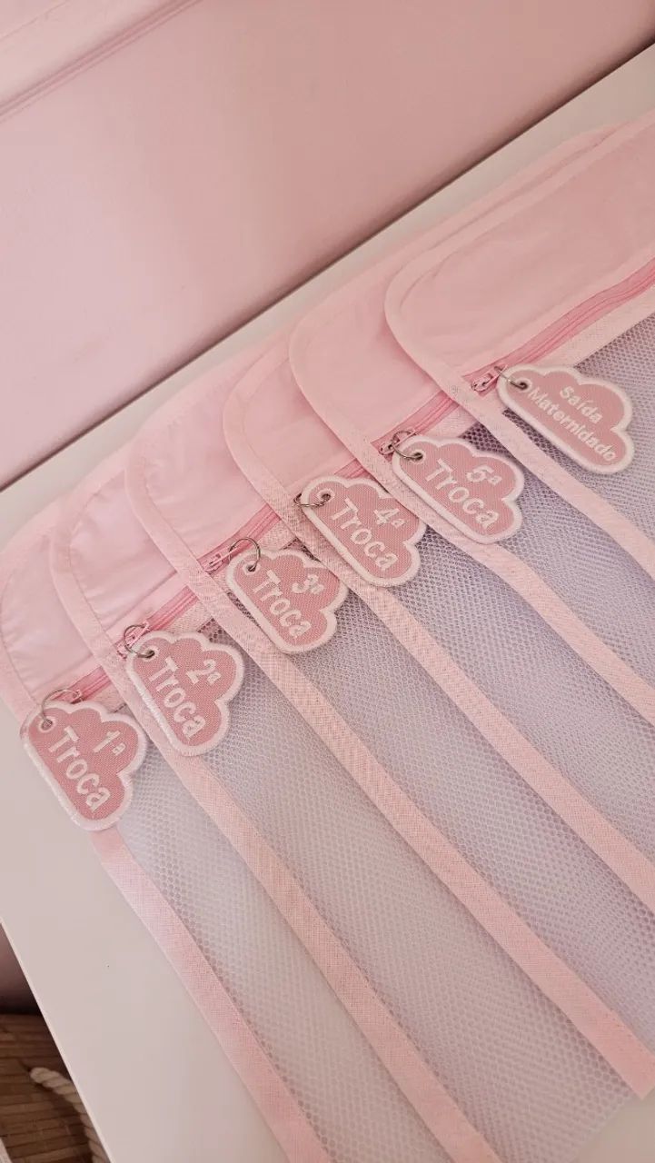 Kit trocas de roupa para maternidade rosa - Foto 2