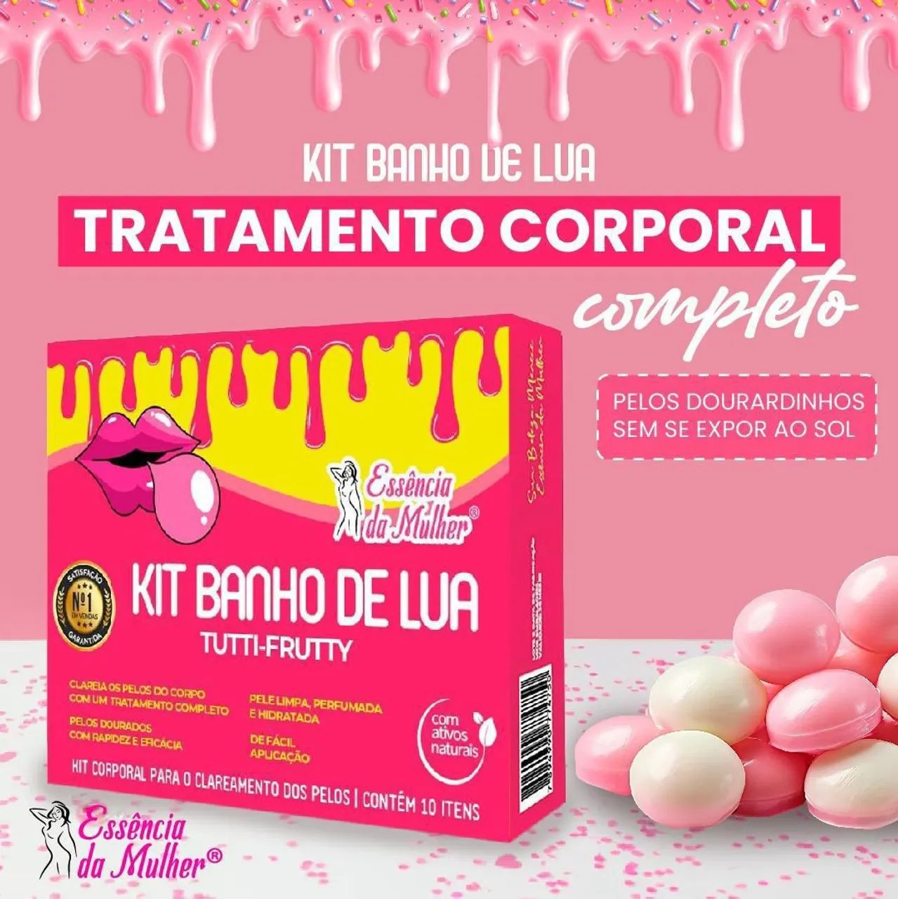 Kit Banho de Lua Morango - Clareamento Corporal Completo - Foto 2