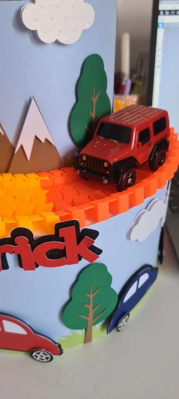 Bolo fake Carrinhos para 1 Ano - Foto 2