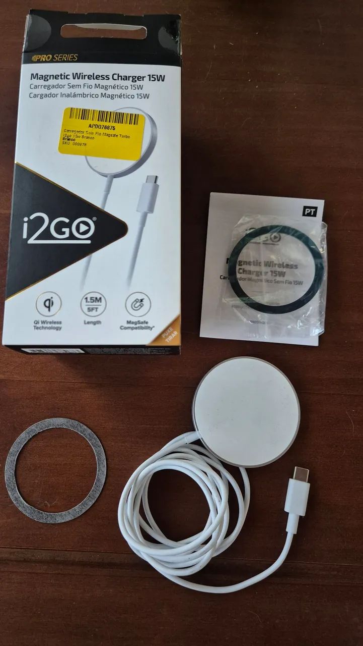 Carregador indução Magnético 15W i2GO