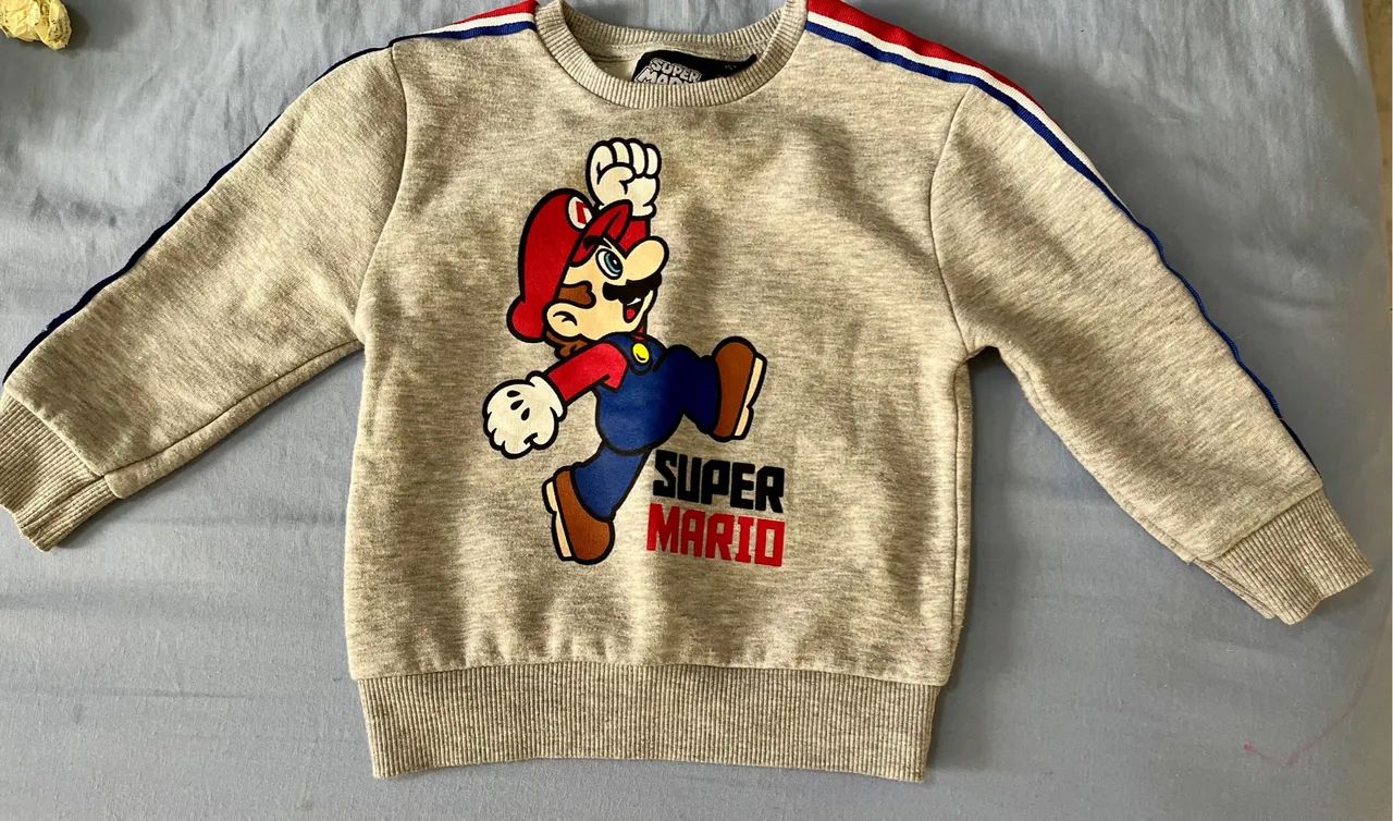 Camiseta Super Mario Infantil ((TAM 18 a 24 meses))